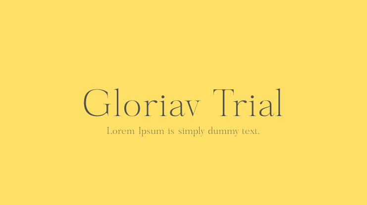 Gloriav Trial Font