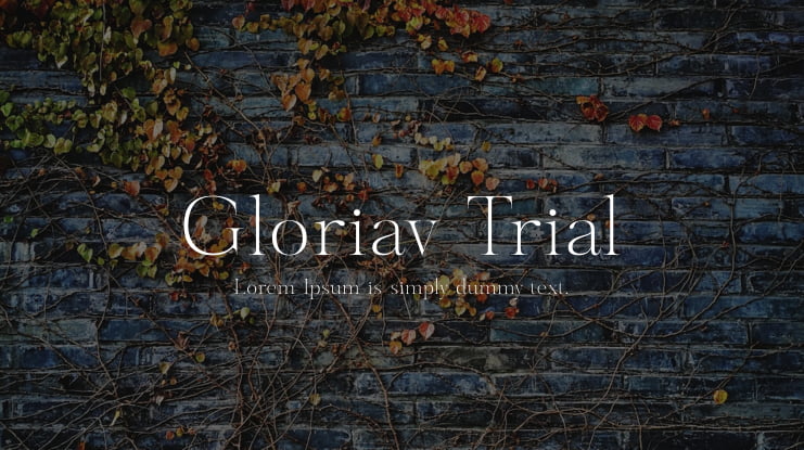 Gloriav Trial Font