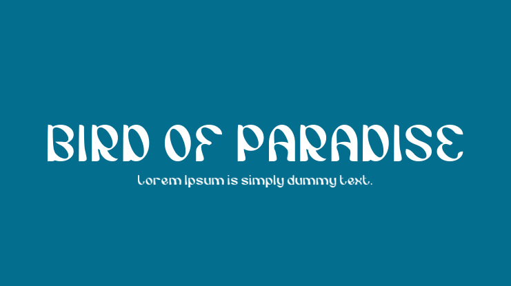 BIRD OF PARADISE Font