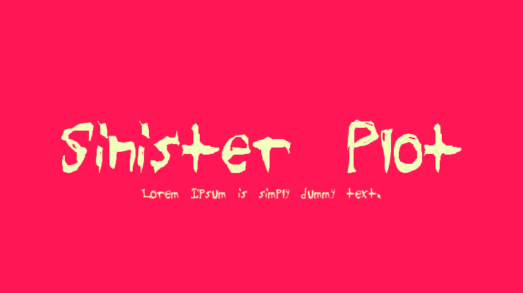 Sinister Plot Font
