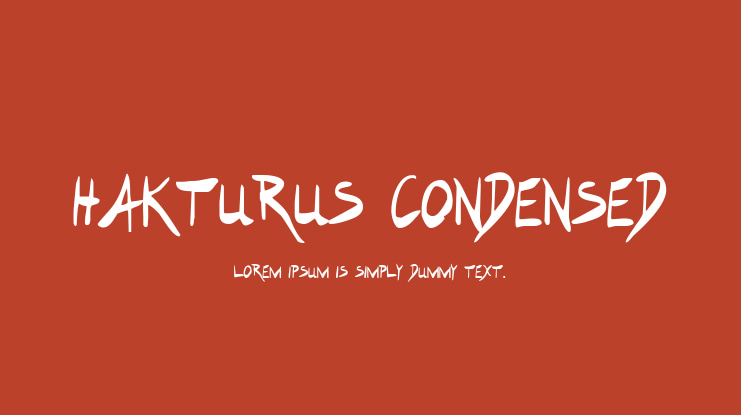 Hakturus Condensed Font Family