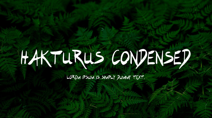 Hakturus Condensed Font Family