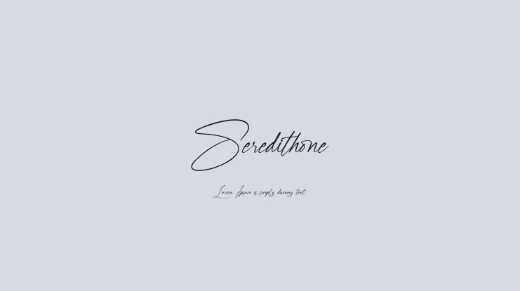 Seredithone Font