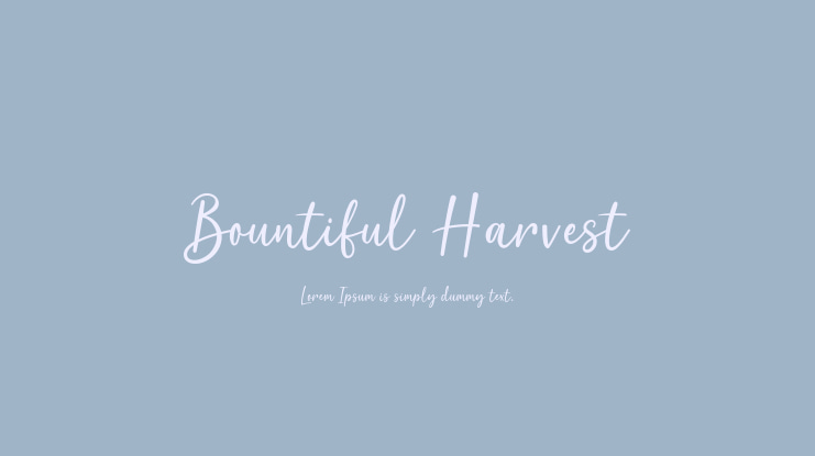 Bountiful Harvest Font