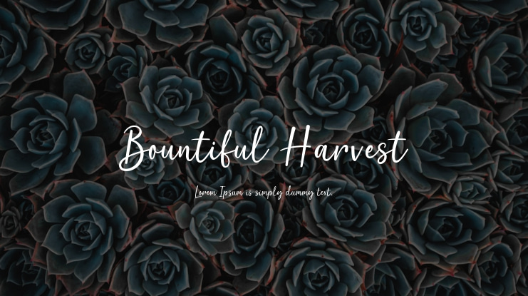 Bountiful Harvest Font