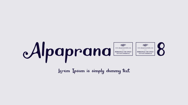 Alpaprana208 Font