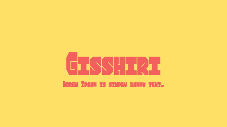 Gisshiri Font