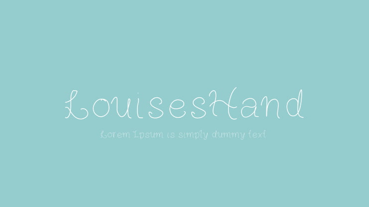 LouisesHand Font
