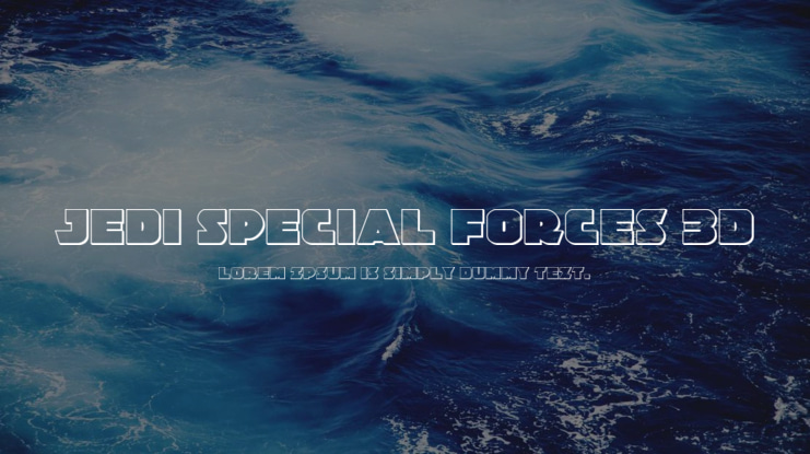 Jedi Special Forces 3D Font Family