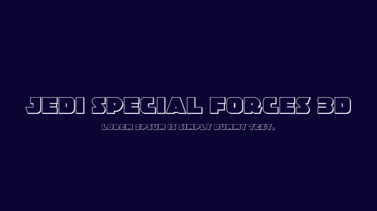 Jedi Special Forces 3D Font Family