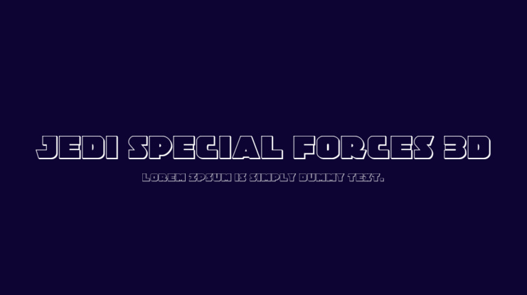 Jedi Special Forces 3D Font Family