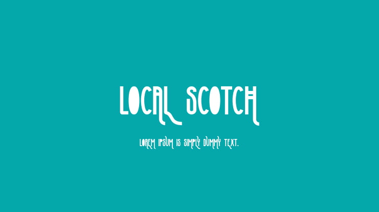 Local Scotch Font