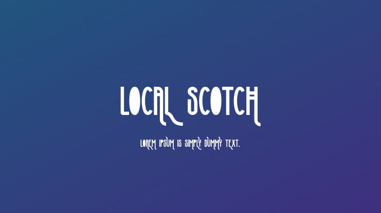 Local Scotch Font