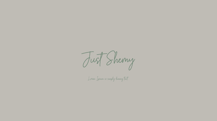 Just Shemy Font