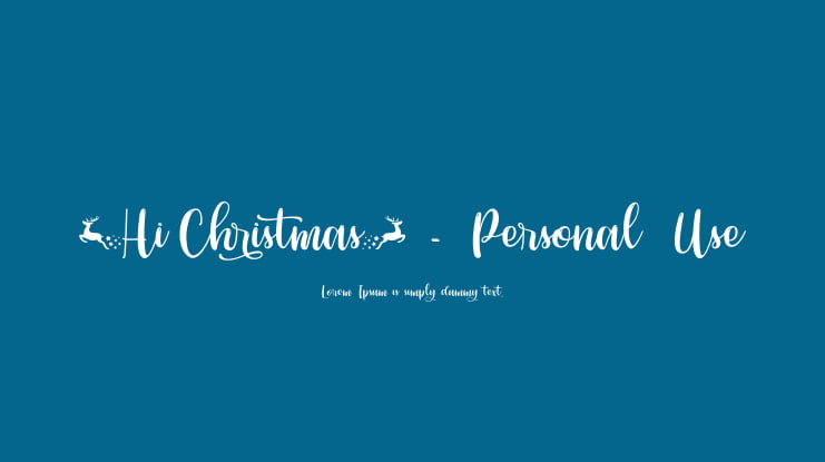 Hi Christmas - Personal Use Font