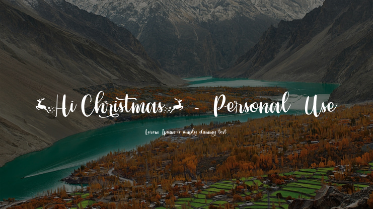 Hi Christmas - Personal Use Font