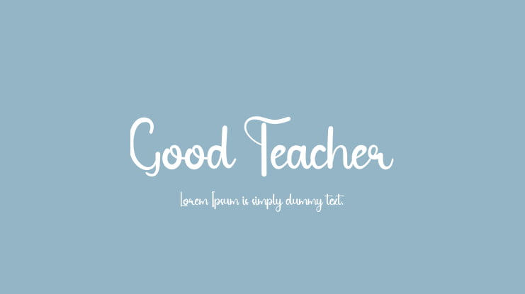 Good Teacher Font
