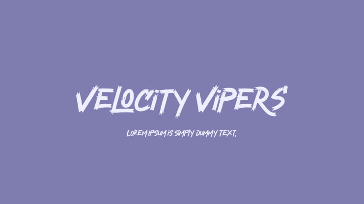 Velocity Vipers Font