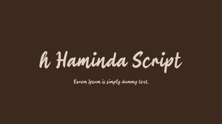 h Haminda Script Font