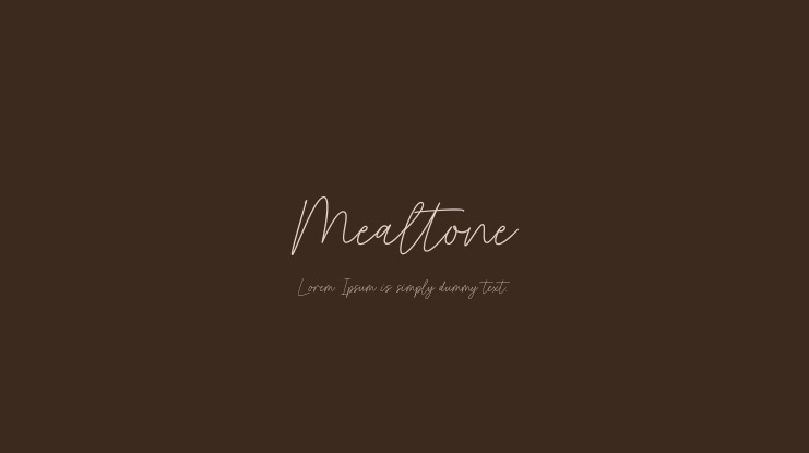 Mealtone Font