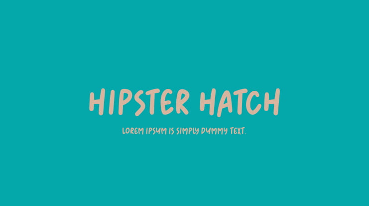 Hipster Hatch Font
