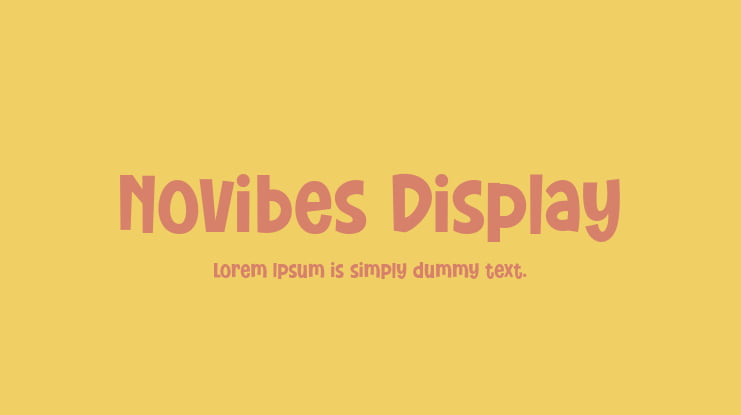 Novibes Display Font