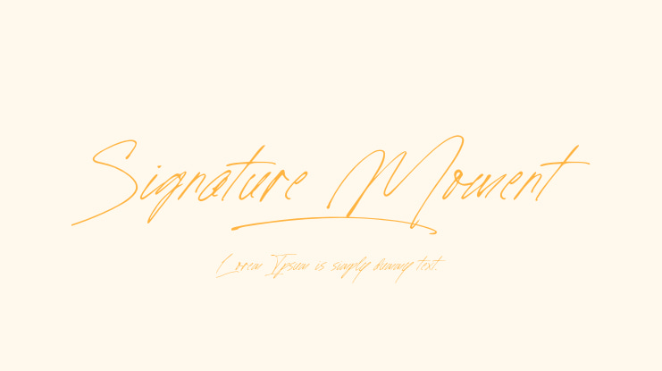 Signature Moment Font
