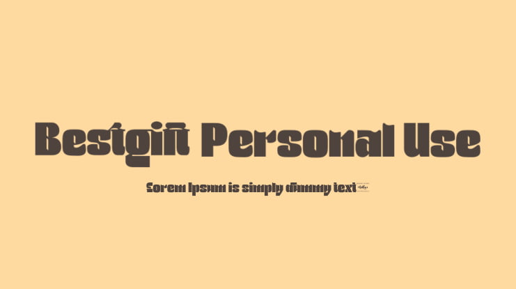 Bestgift Personal Use Font