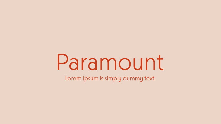 Paramount Font Family