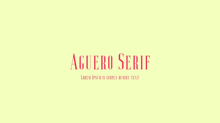 Aguero Serif Font