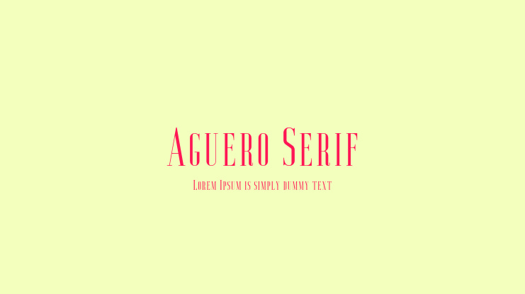 Aguero Serif Font