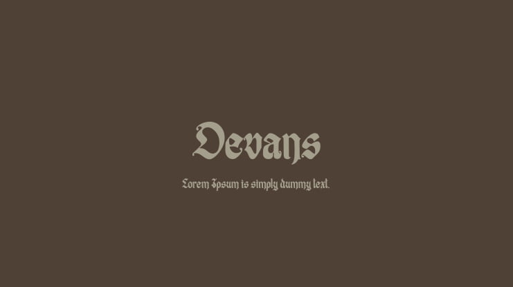 Devans Font