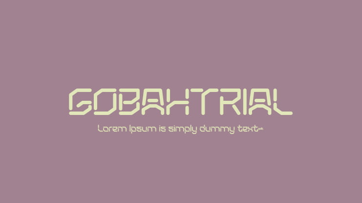 GOBAHTRIAL Font