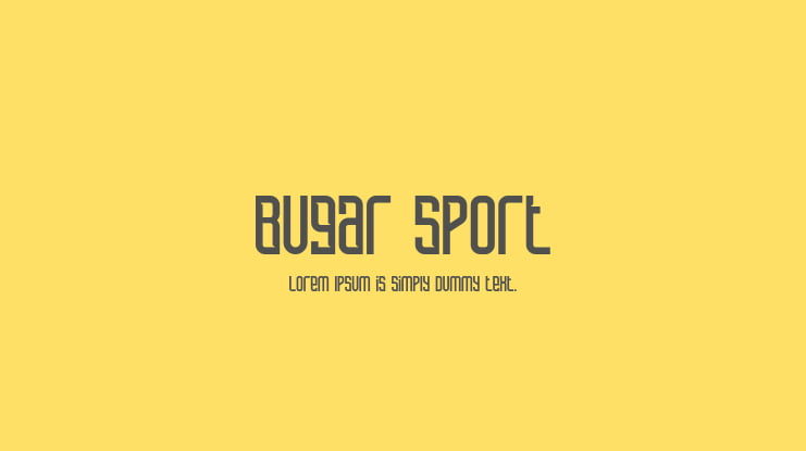 Bugar Sport Font