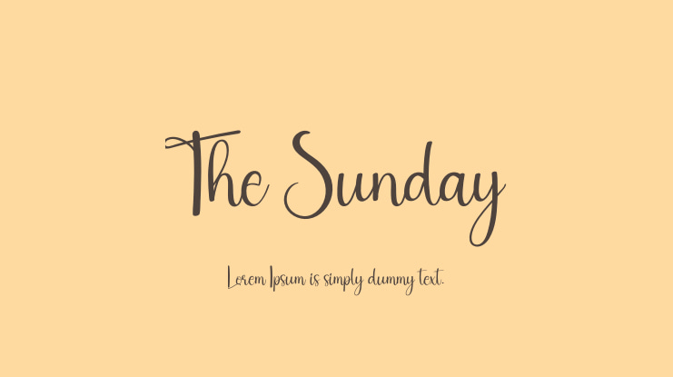 The Sunday Font