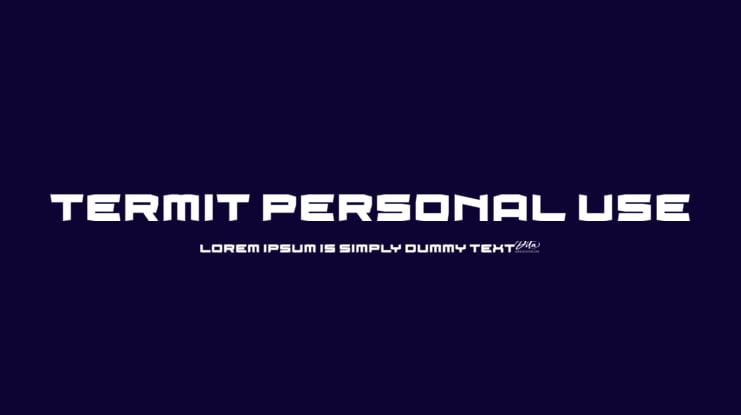 Termit Personal Use Font