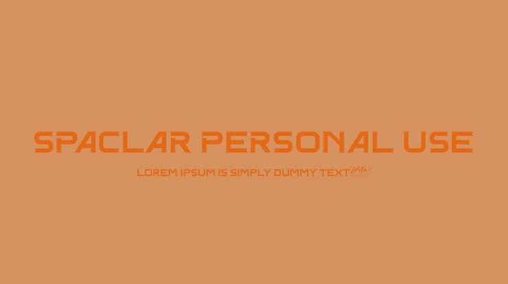 Spaclar Personal Use Font