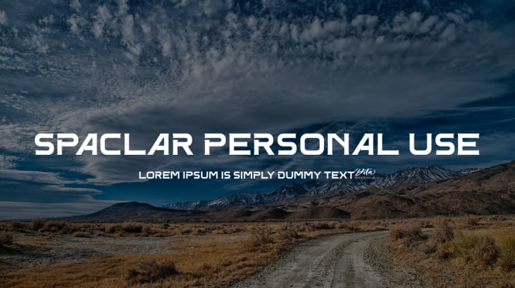 Spaclar Personal Use Font