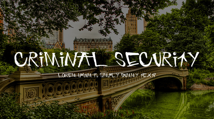Criminal Security Font