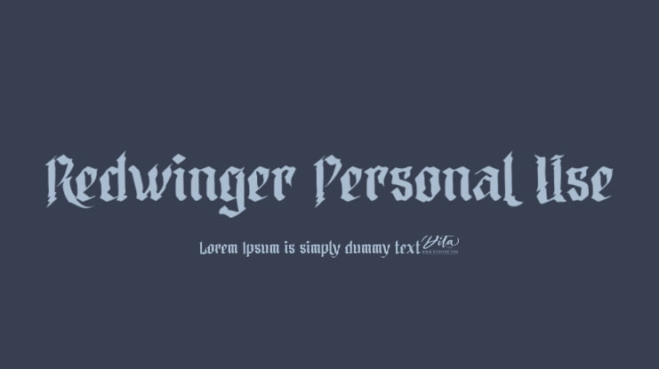 Redwinger Personal Use Font