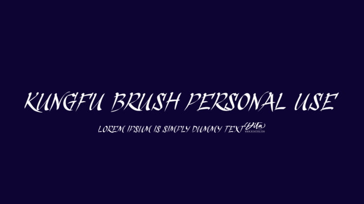 Kungfu Brush Personal Use Font