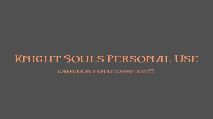 Knight Souls Personal Use Font