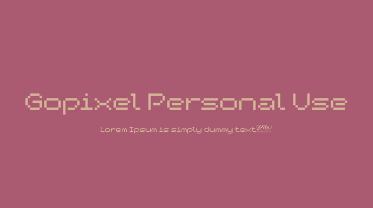 Gopixel Personal Use Font
