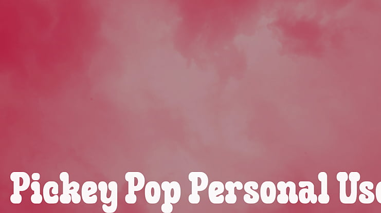 Pickey Pop Personal Use Font