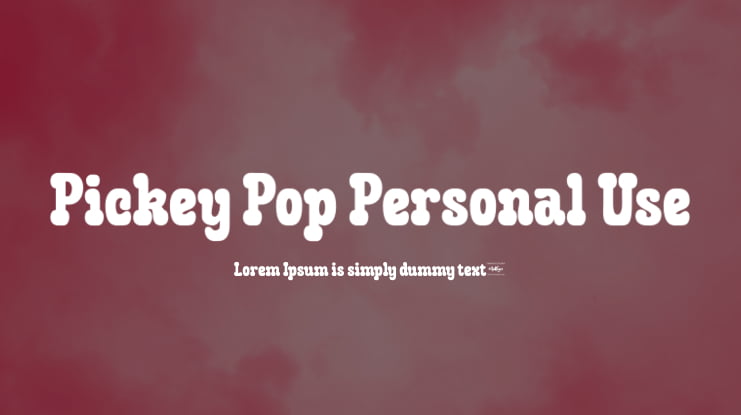 Pickey Pop Personal Use Font