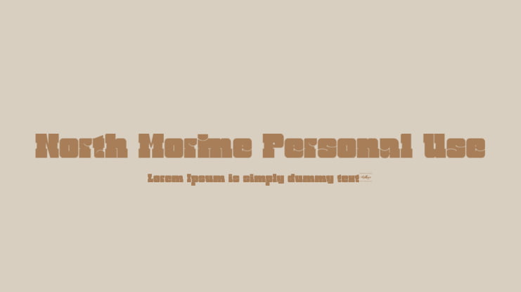 North Morine Personal Use Font