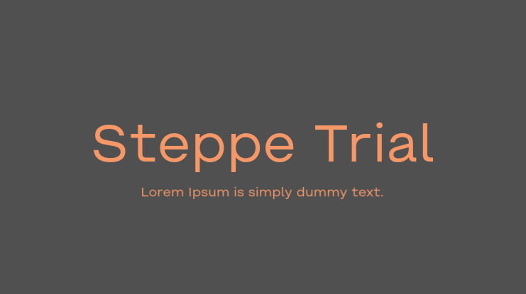 Steppe Trial Font Family