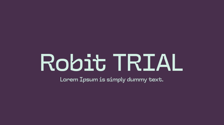 Robit TRIAL Font Family