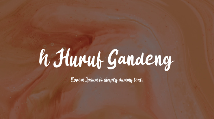 h Huruf Gandeng Font