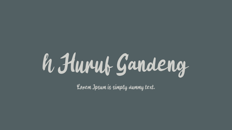 h Huruf Gandeng Font